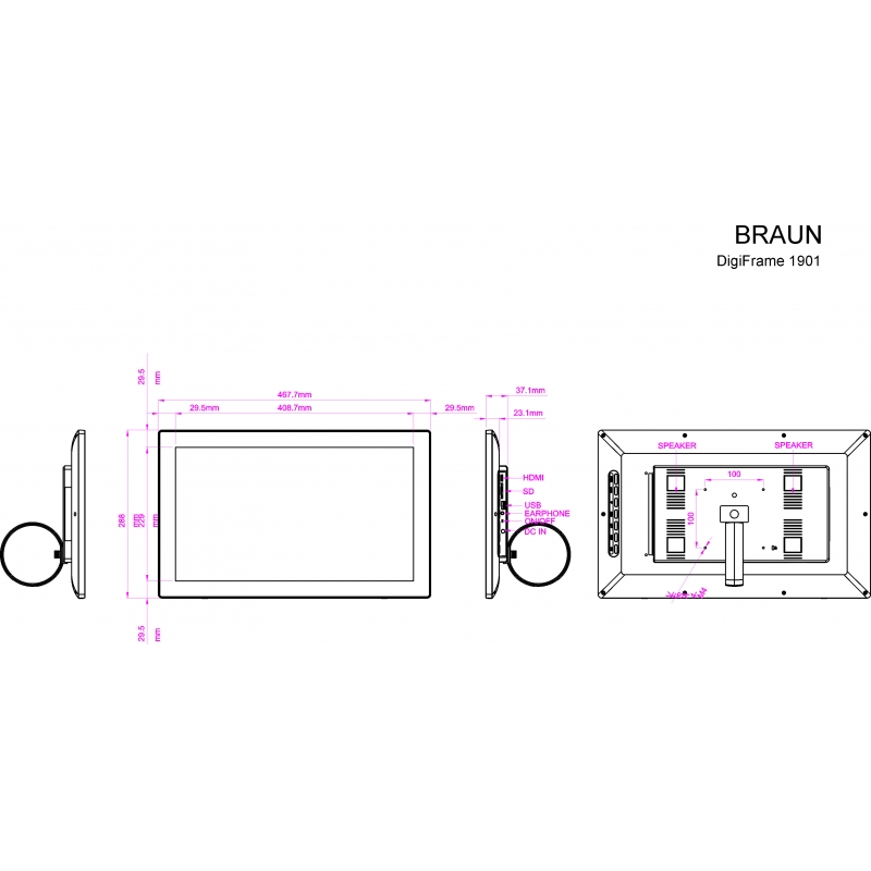 BRAUN DigiFrame 1901 8GB | BRAUN Photo Technik