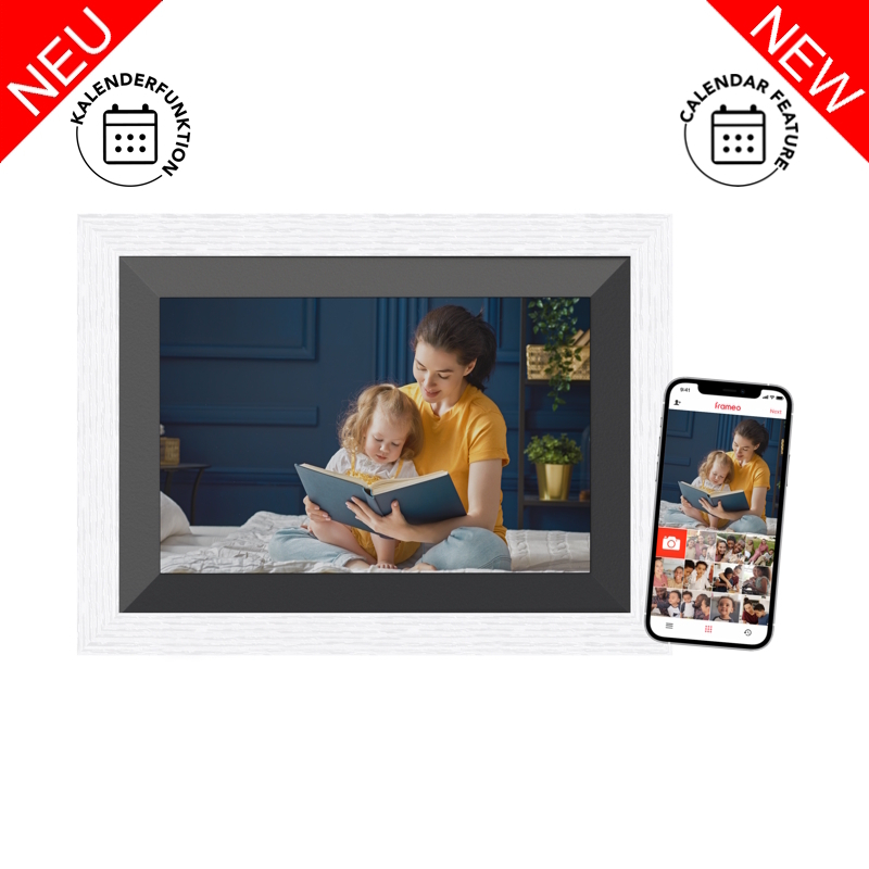 Braun DigiFrame 10B WiFi – Cornice Digitale Da 10.1" Con Touch, 32GB Di Memoria, IPS E App Frameo Per Condividere Foto E Video