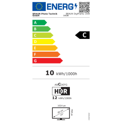 BRAUN DigiFrame 1594 16GB energy label