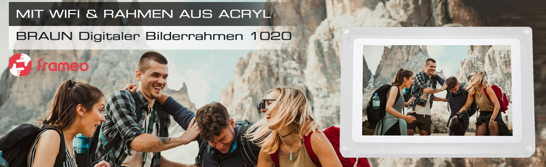 Banner DigiFrame 1020 Acryl weiß